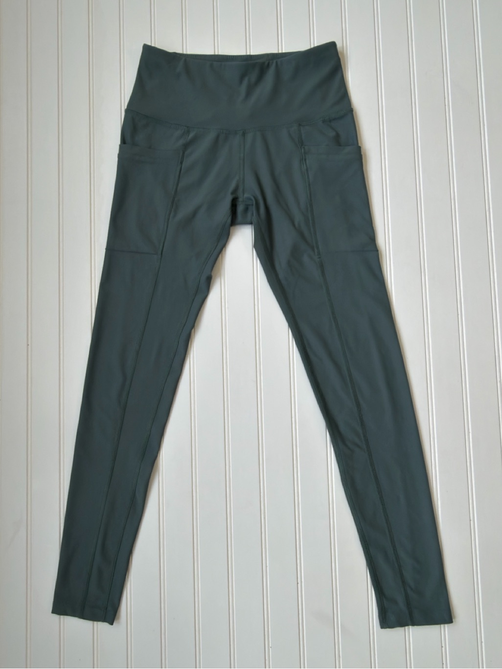 Apana Smoky Teal Women’s Leggings Size Xs Mid Rise Side Pockets